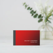 Professional Trendy Style Gray Red indrukwekkend Visitekaartje (Staand voorkant)