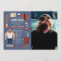 Professional Trucker Photo Invitation