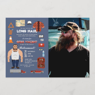 Professional Trucker Photo Invitation Kaart