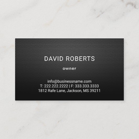 Professional Trucking Semi Truck Black Metal Visitekaartje (Achterkant)