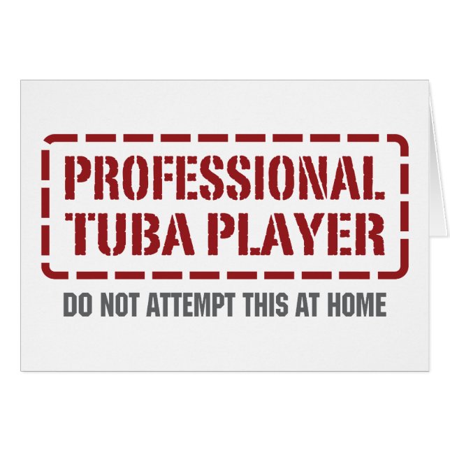 Professional Tuba Player (Voorkant Horizontaal)