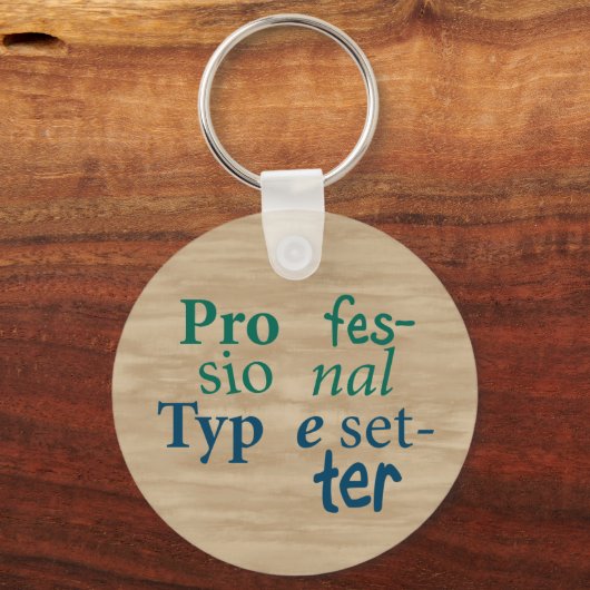 Professional Typesetter-Sleutelhanger Sleutelhanger (Voorkant)
