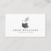 Professional Typewriter Black and White Visitekaartje (Voorkant)