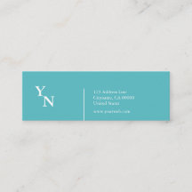 Professional Typo Turquoise Mini Visitekaartje