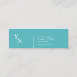 Professional Typo Turquoise Mini Visitekaartje