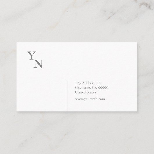 Professional Typografie Layout grijs Visitekaartje (Voorkant)