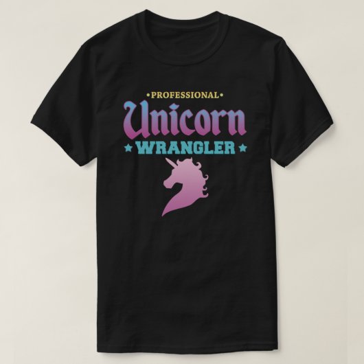 Professional Unicorn Wrangler Classic T-Shirt (Design voorkant)