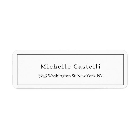 Professional Unique Classical Simple Black & White Etiket (Voorkant)