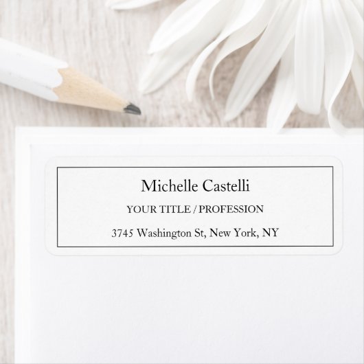 Professional Unique Classical Simple Black & White Etiket (Insitu)