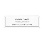 Professional Unique Classical Simple Black & White Etiket (Voorkant)