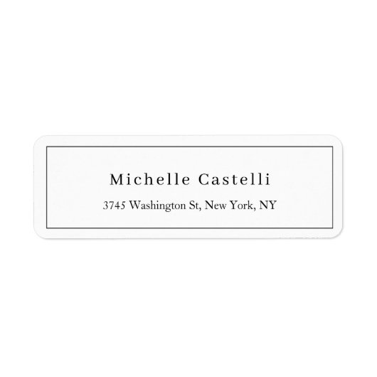 Professional Unique Classical Simple Black & White Etiket (Voorkant)