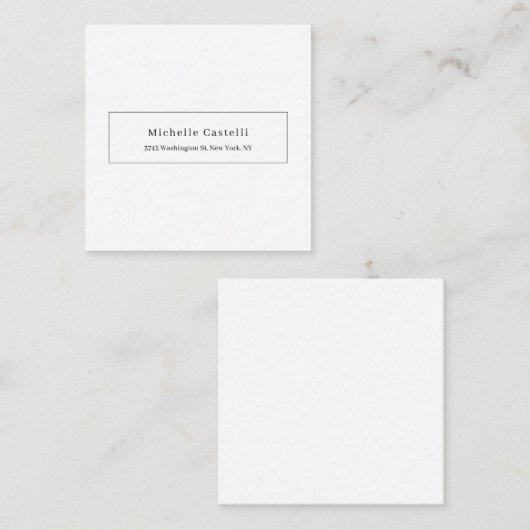 Professional Unique Classical Simple Black & White Informatiekaartje (Voorkant / Achterkant)