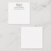 Professional Unique Classical Simple Black & White Informatiekaartje (Voorkant / Achterkant)