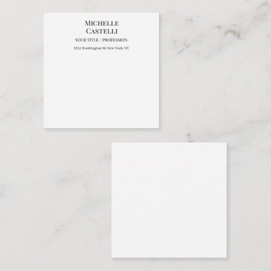 Professional Unique Classical Simple Black & White Informatiekaartje (Voorkant / Achterkant)
