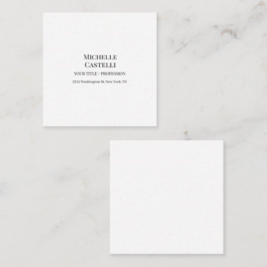 Professional Unique Classical Simple Black & White Notitiekaartje (Voorkant / Achterkant)