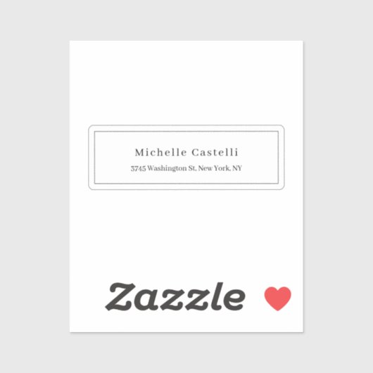 Professional Unique Classical Simple Black & White Sticker (Vel)