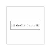 Professional Unique Classical Simple Black & White Zelfinktende Stempel (Design)