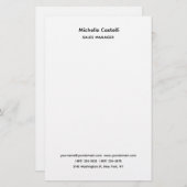 Professional Unique Classical Simple Briefpapier (Voorkant / Achterkant)