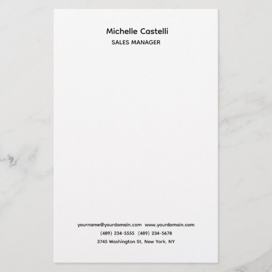 Professional Unique Classical Simple Briefpapier (Voorkant)