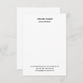 Professional Unique Classical Simple Informatiekaartje (Voorkant / Achterkant)