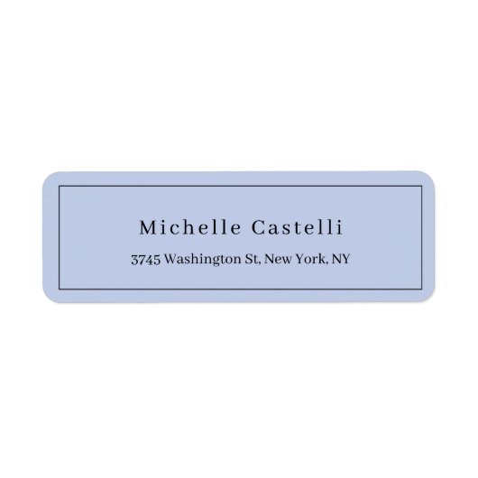 Professional Unique Classical Simple Pale Blue Etiket (Voorkant)