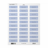 Professional Unique Classical Simple Pale Blue Etiket (Full Sheet)