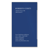 Professional Unique Plain Minimalist Blue Magnetisch Visitekaartje (Voorkant Verticaal)