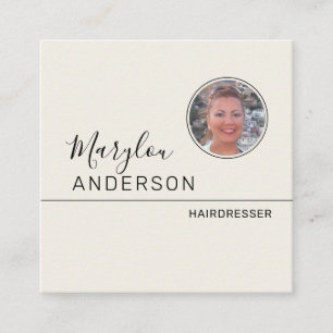 Professional - UNISEX (FOTO INSERT) Vierkante Visitekaartje