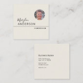 Professional - UNISEX (FOTO-INVOEGSEL) Vierkante Visitekaartje (Voorkant / Achterkant)