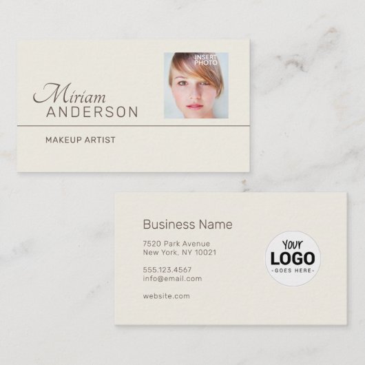 Professional UNISEX (FOTO & LOGO-INVOEGSEL) - Visitekaartje (Voorkant / Achterkant)