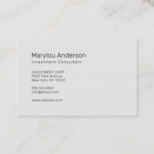 Professional - UNISEX Visitekaartje (Achterkant)