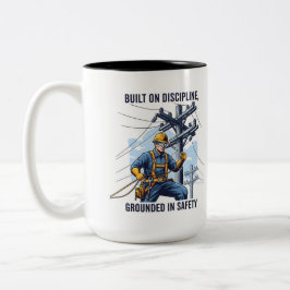 Professional Utility Lineman Gift Tweekleurige Koffiemok
