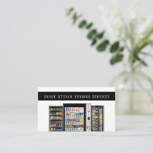 Professional Vending Machine Service Visitekaartje (Staand voorkant)