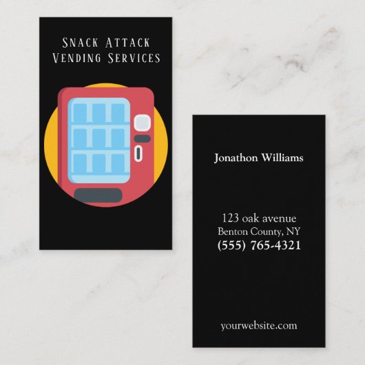 Professional Vending Machine Service Visitekaartje (Voorkant / Achterkant)