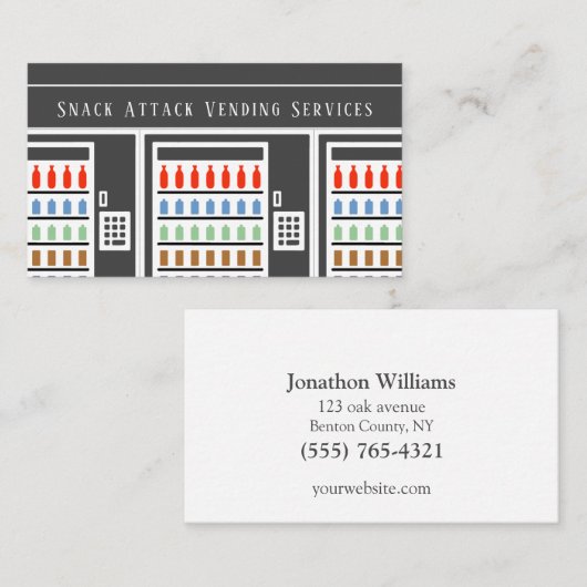 Professional Vending Machine Service Visitekaartje (Voorkant / Achterkant)