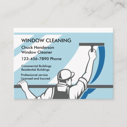 Professional-vensterwasmachine Visitekaartje (Voorkant)