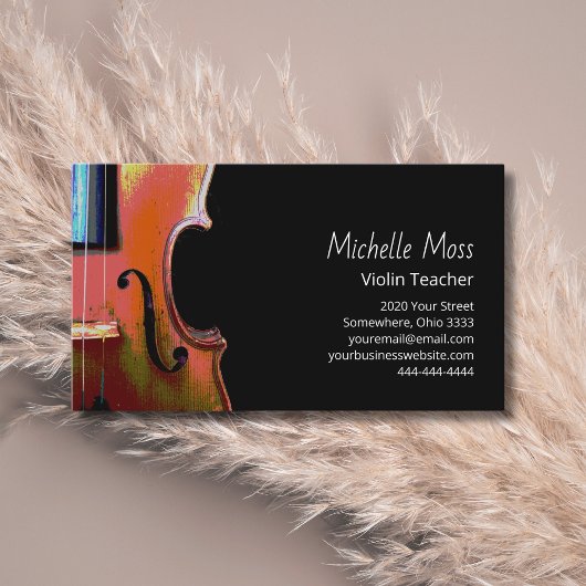 Professional Violin Teacher Musician Violinist  Visitekaartje