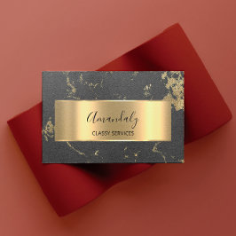 Professional VIP Gold Abstracte marmer Grey Visitekaartje