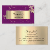 Professional VIP Gold Abstracte marmer roze Berry Visitekaartje (Voorkant / Achterkant)