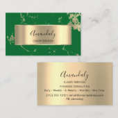 Professional VIP Gold Abstracte marmer, vers groen Visitekaartje (Voorkant / Achterkant)