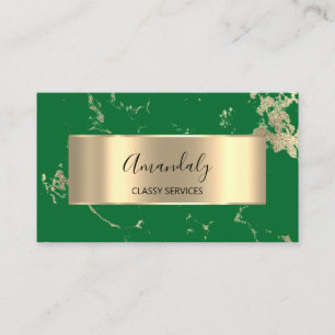Professional VIP Gold Abstracte marmer, vers groen Visitekaartje