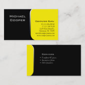 Professional Visitekaartje Computer Yellow (Voorkant / Achterkant)