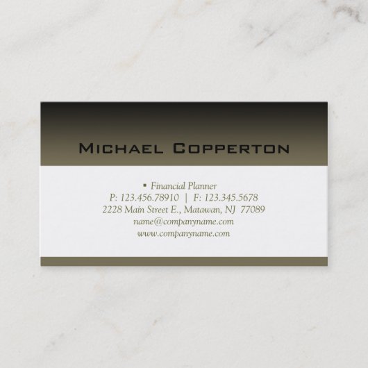 Professional Visitekaartje Financial Planner (Voorkant)