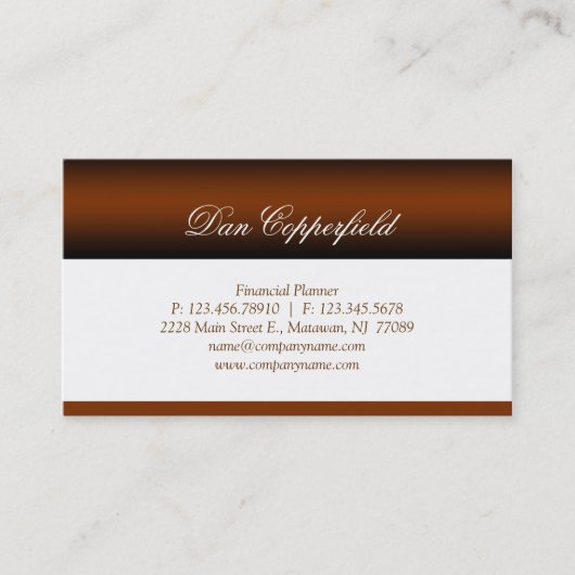Professional Visitekaartje Financial Planner 2 (Voorkant)