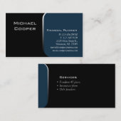 Professional Visitekaartje Financial Planner Blue (Voorkant / Achterkant)