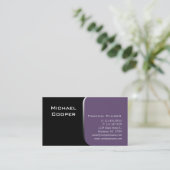 Professional Visitekaartje Financial Planner Mauve (Staand voorkant)