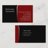 Professional Visitekaartje Financial Planner Red 2 (Voorkant / Achterkant)