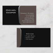 Professional Visitekaartje Financial Planner Taupe (Voorkant / Achterkant)