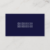 Professional Vist Guide Service Navy Blue Visitekaartje (Achterkant)