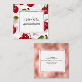 Professional Waterverf Cherry Vierkante Visitekaartje (Voorkant / Achterkant)